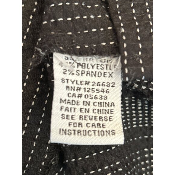 Habitat Black White Geometric Print Button Blouse Minimalist Modern XL Relaxed - Picture 5 of 6